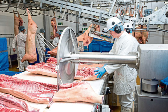 Workers at the Brechin site.