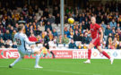 Sam Cosgrove is pictured making it 1-0 to Aberdeen during the Ladbrokes Premiership match between Motherwell and Aberdeen.