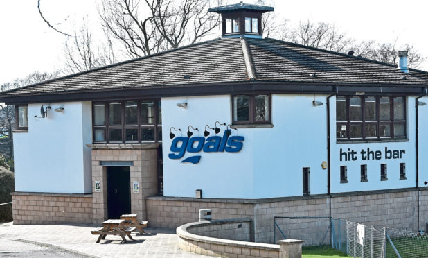 Goals in Aberdeen at Inverdee Playing Fields.