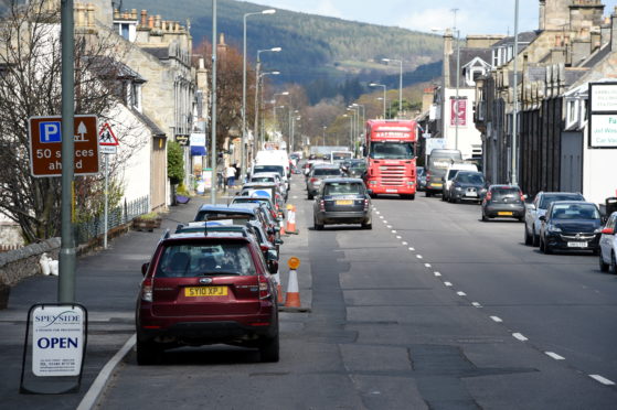 The High Street in Aberlour.