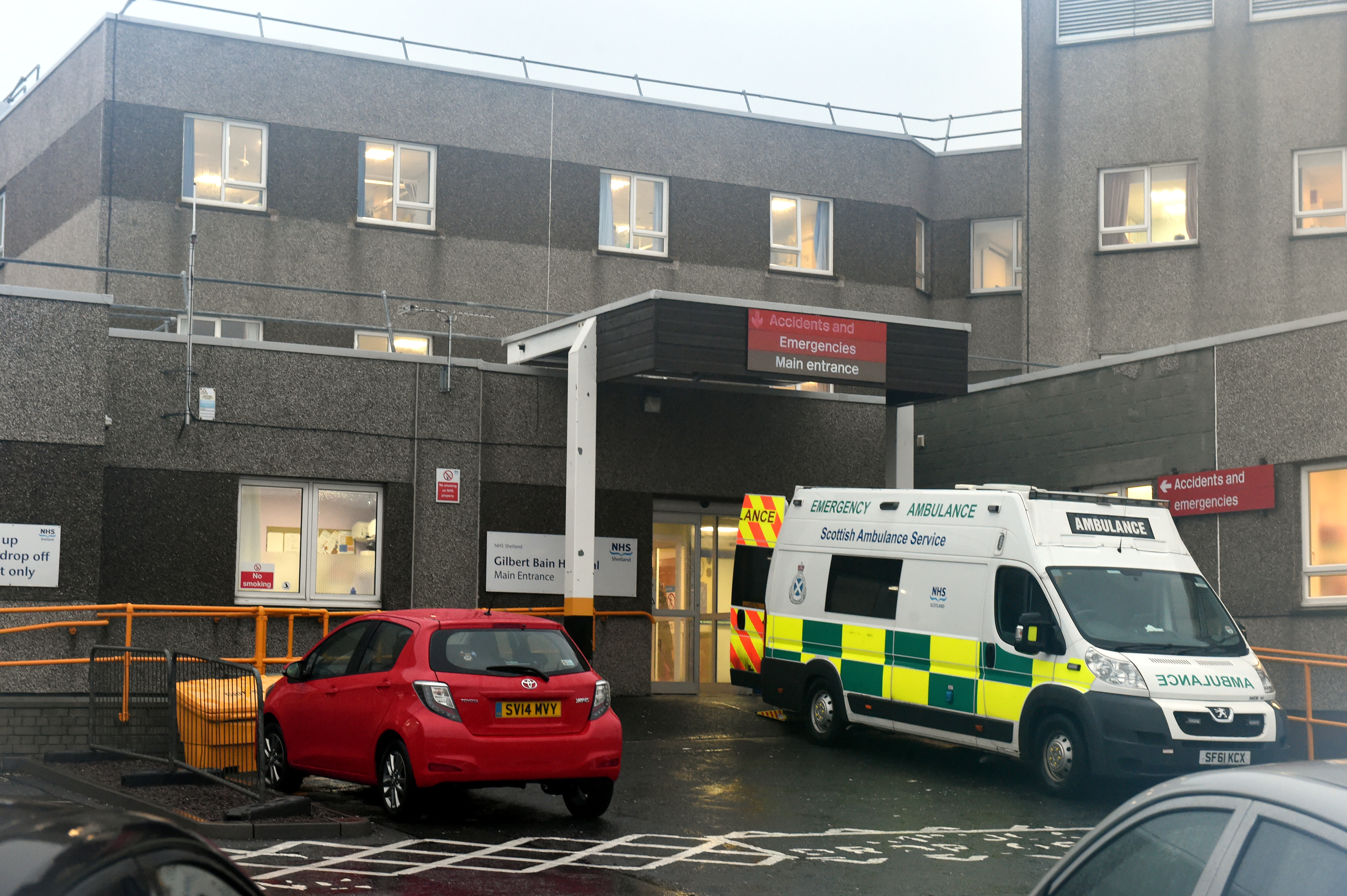 The exterior of Gilbert Bain hospital in Lerwick.
