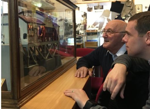 Moray MP Douglas Ross at the Buckie and District Fishing Heritage Centre.