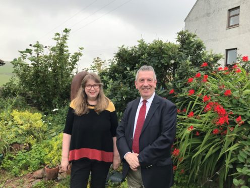 MSP David Stewart with GP Susan Bowie at her Shetland practice