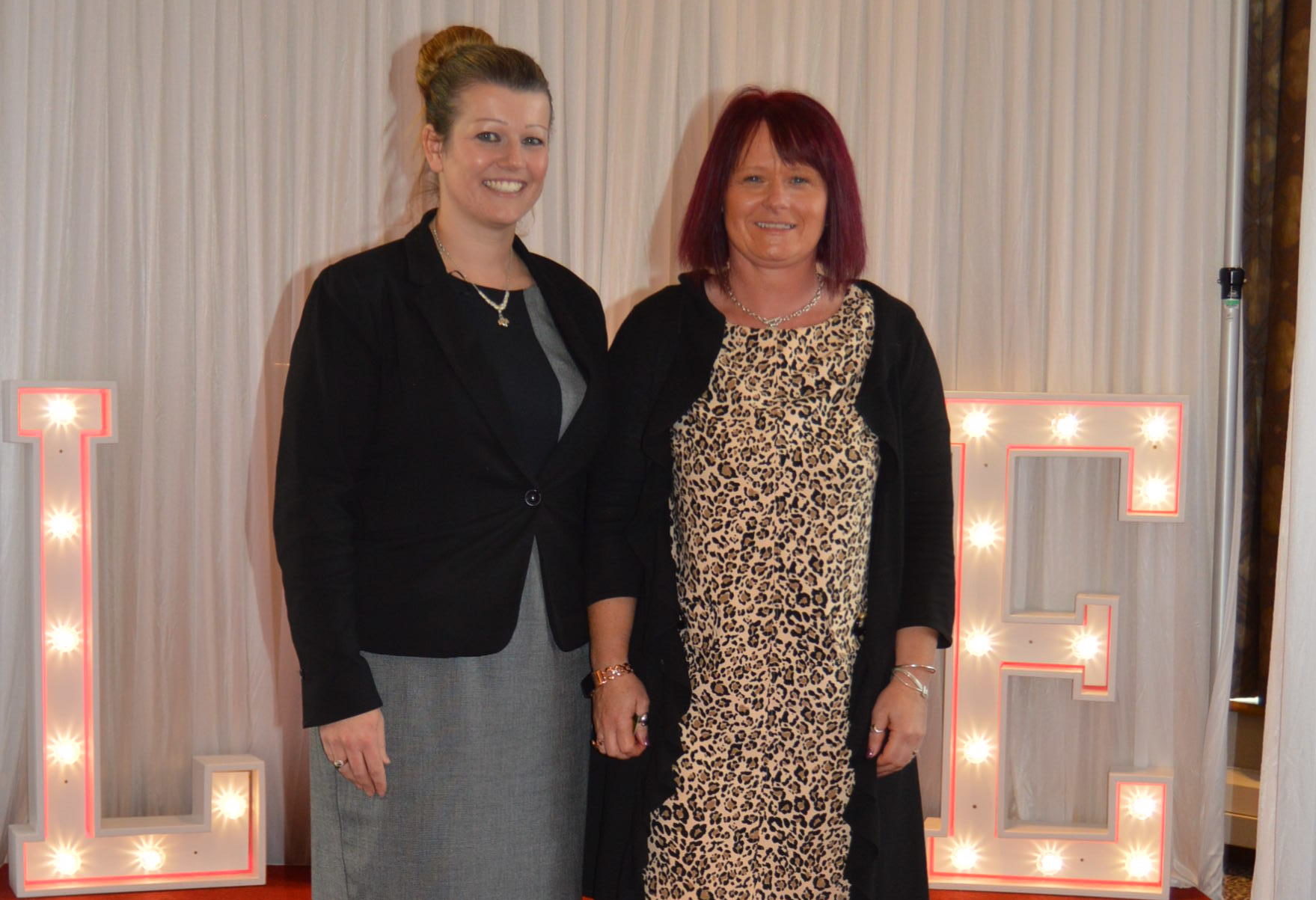 Lindsey Randall, Drumossie Hotel general manager (left) with prize winner Flora Macleod.
