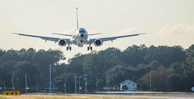 The UK's first Poseidon aircraft, Pride of Moray.