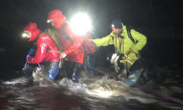 Lochaber Mountain Rescue Team during the search.