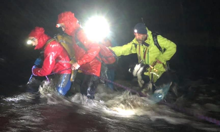 Lochaber Mountain Rescue Team during the search.
