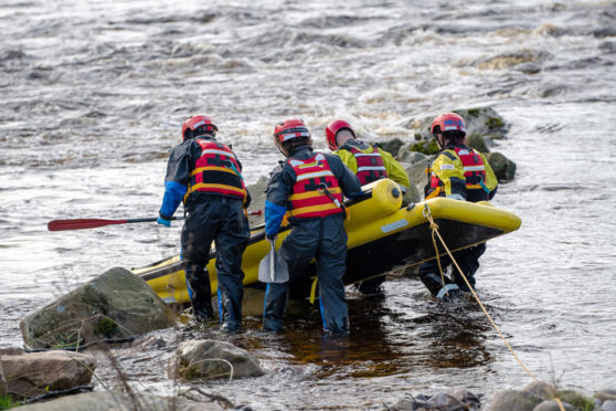 Fire crews and coastguard personnel worked together in a training drill. Picture: MCA.