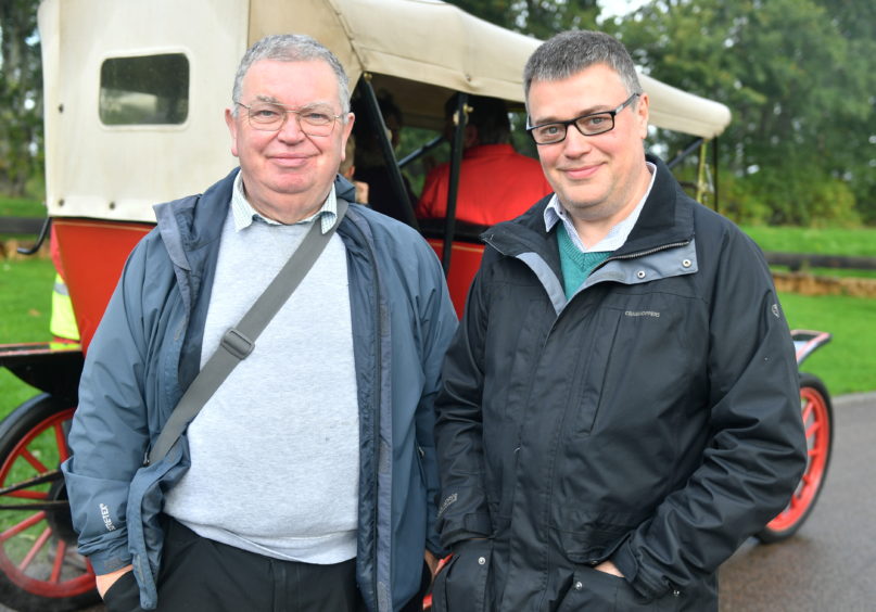 CR0014953
Pictures for YL from the Steam Engine day at Grampian Transport Museum
Pictured from left are, Dave Henderson and Malcolm McNeil.
Pic by...............Chris Sumner
Taken..............6/10/19