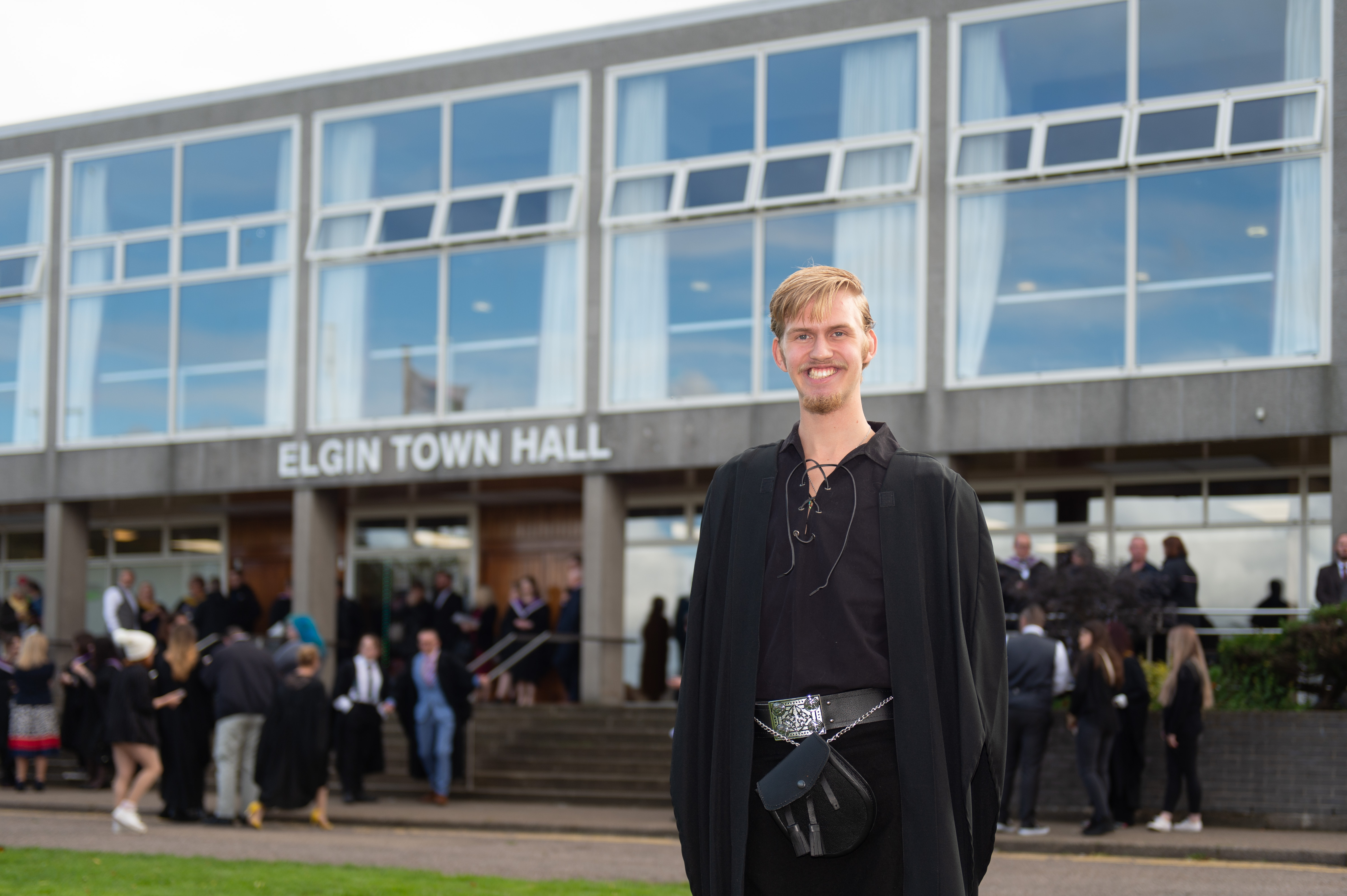 Robbie Mungersdorf pictured at Elgin Town Hall, Moray.
