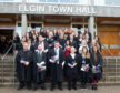 Graduates are pictured at Elgin Town Hall, Moray.