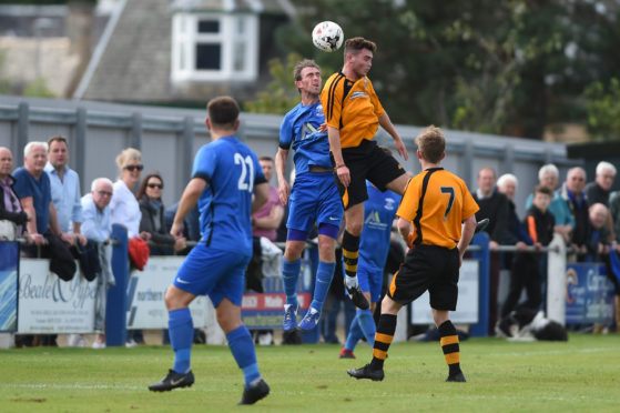 Gabriel Hastings (centre) is one of nine Caley Thistle players on loan at Fort William.