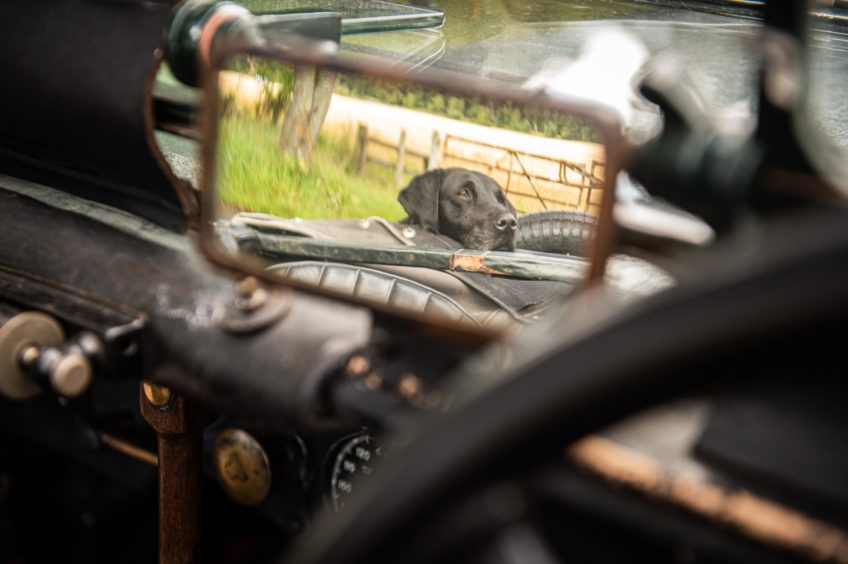 Millie at Pluscarden Abbey in Moray with the Bentley.
Pictures by JASON HEDGES