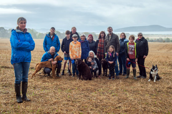 Melanie Smith (Baloch & Culloden Communities Lead of Save Our Space Campaign), left, with villagers who oppose the proposed development. Picture by Jason Hedges