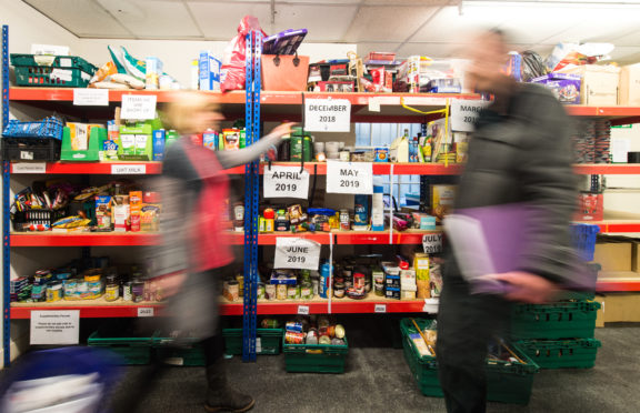 Volunteers at work at Moray Food Plus.