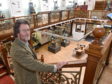 Falconer Museum in Forres. Dr John Barrett of the Friends of The Falconer Museum.