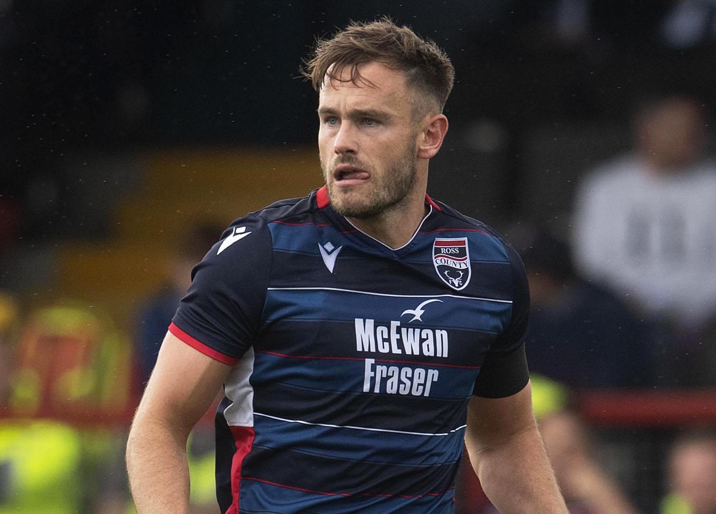Keith Watson in action for Ross County.
