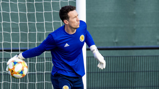 Scotland's Jon McLaughlin during a training session.