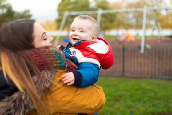 Local families receiving support from Home-Start Aberdeen to build better lives for their children thanks to bowling club donation.