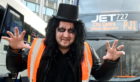 Mark Goodall has dressed as Alice Cooper for his shift ahead of the gig on Saturday at the P&J Live.