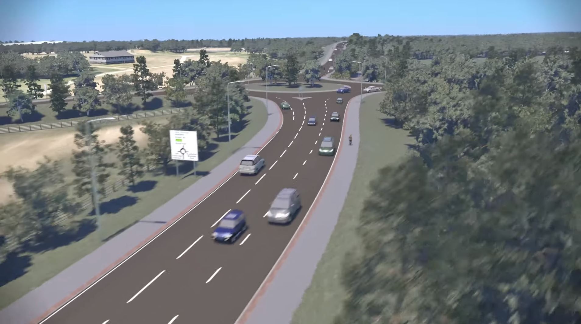 The video shows what the A9/A96 link road will look like.