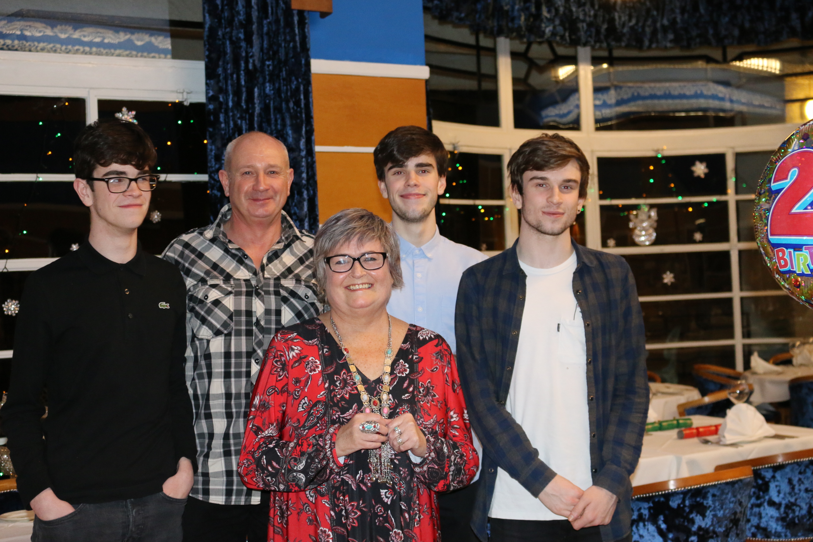 Julie Forbes, husband Stuart and their sons Michael, James and Jack