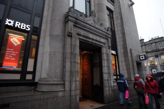 Royal Bank of Scotland on Aberdeen's Union Street.