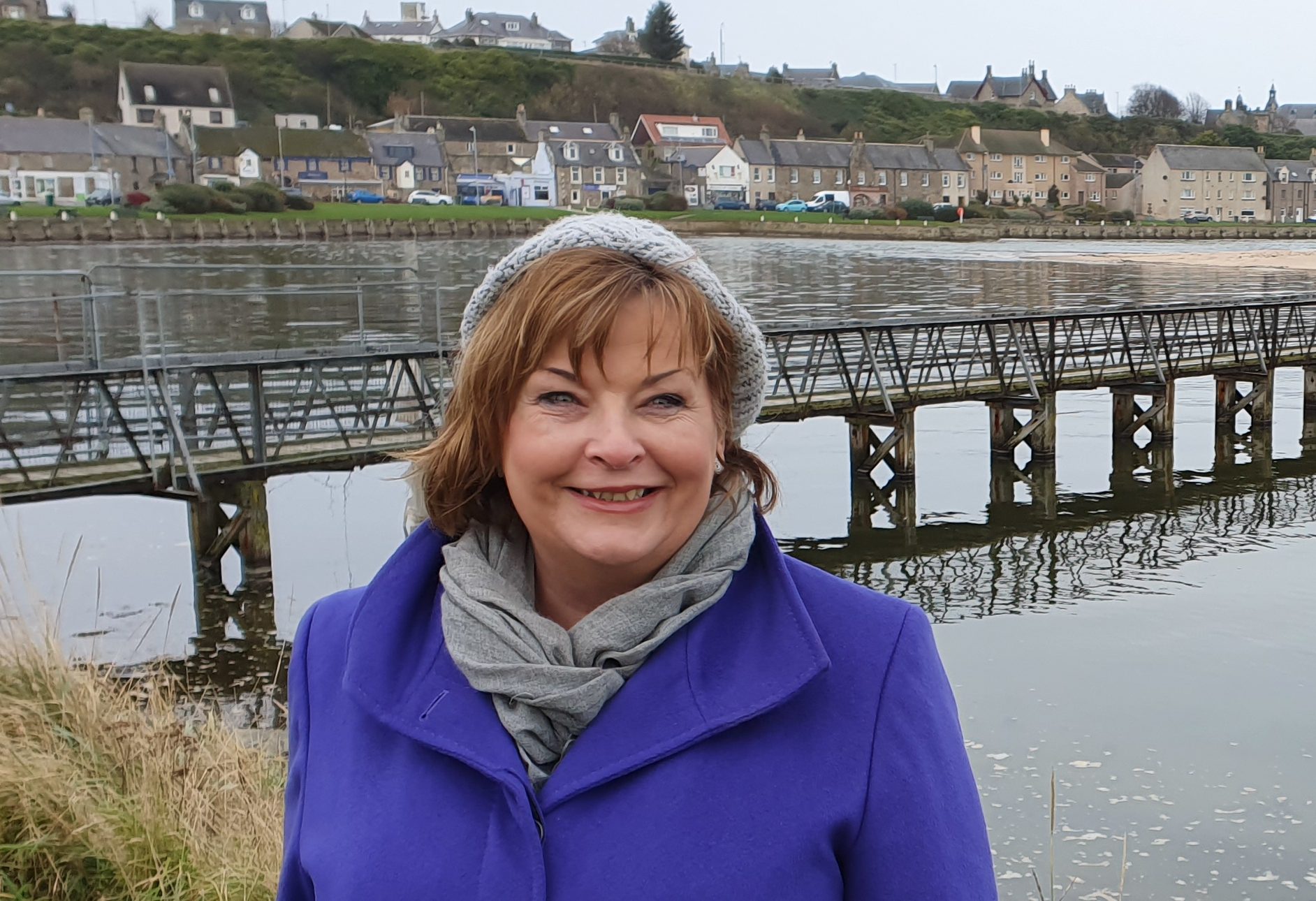 Scottish Government minister Fiona Hyslop in Lossiemouth.