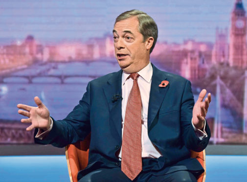 Brexit Party leader Nigel Farage