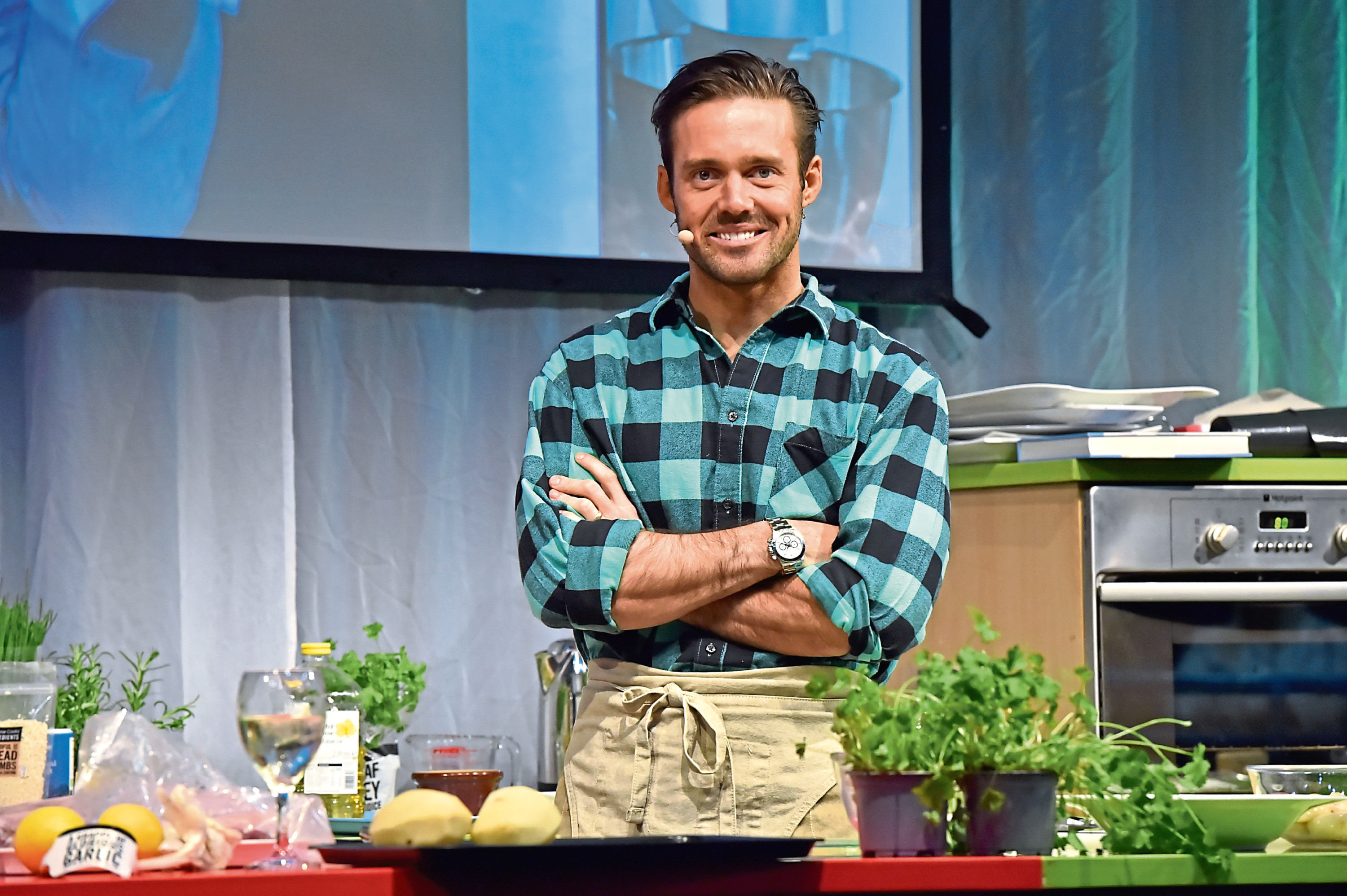 Taste of Grampian 2019 at the Thainstone Centre, Inverurie.
Picture of Spencer Matthews (pictured) and John Torode demonstration

Picture by KENNY ELRICK     01/06/2019