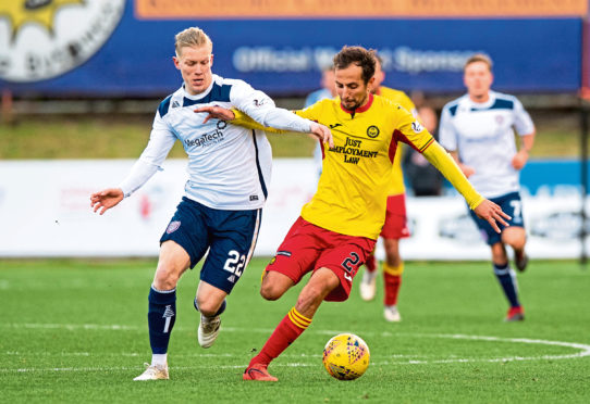 Miko Virtanen (left) was on loan at Arbroath last season.