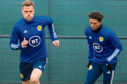 Scotland's Mikey Devlin during a training session at Oriam on November 12.