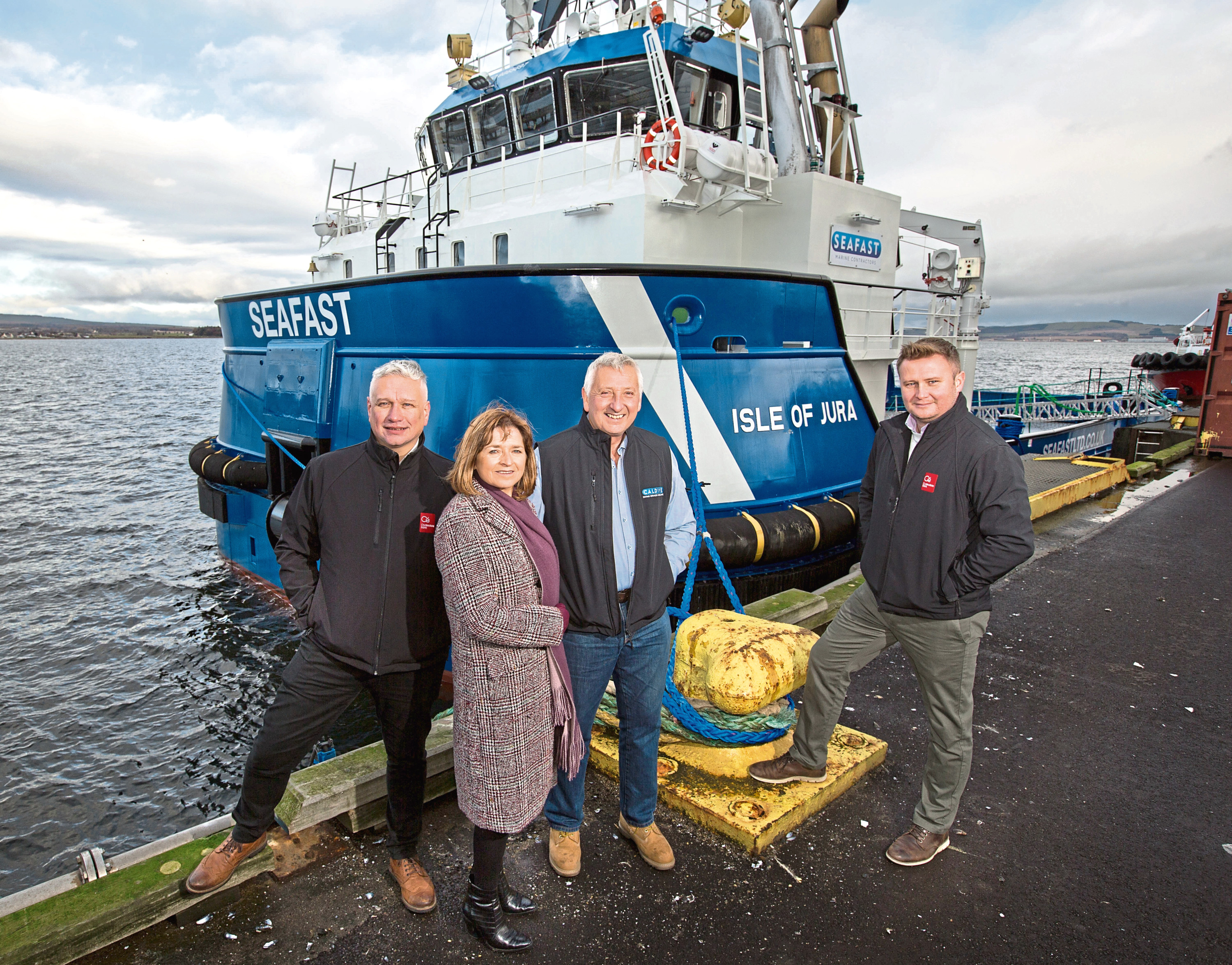 Caldive and The Clydesdale Bank.

(from left to right) George Moodie, Commercial Area Manager for North Scotland, Clydesdale Bank. Sandra Wilkie, Director, Caldive Ltd. Iain Beaton, Managing Director, Caldive Ltd. Graeme Johnston, Commercial Relationship Manager, Clydesdale Bank.
