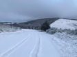 The wintry scene at Cushnie, near Alford, Aberdeenshire, this morning. Picture by Julia Sidell