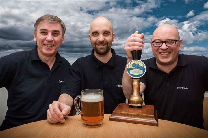 Brewery directors Allan Farquhar, Simon Cottam and John Mainprize.