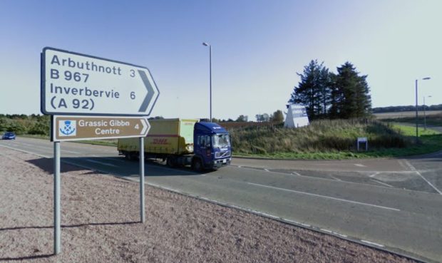 The Fordoun junction on the A90