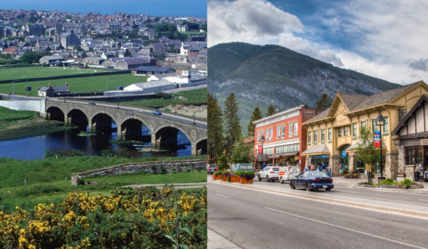 Banff, Aberdeenshire, left, and Banff, Canada