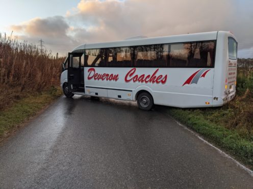 The Inverurie Academy bus. 

Photo from Allan Morrison