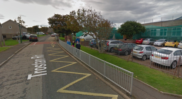 Trostan Road outside Pennyland school in Thurso.