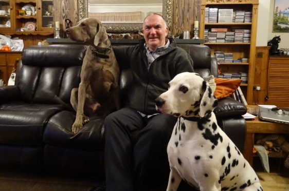 Jim Bruce with his dalmatian