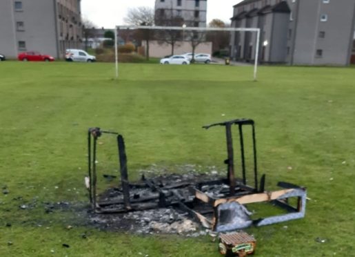 Damage to the Kincorth AFC pitch