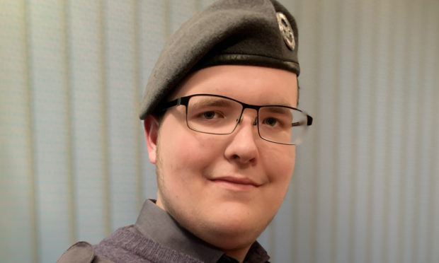 Cadet Corporal Alfie Robertson of 379 (County of Ross) Squadron of the Royal Air Force Air Cadets.