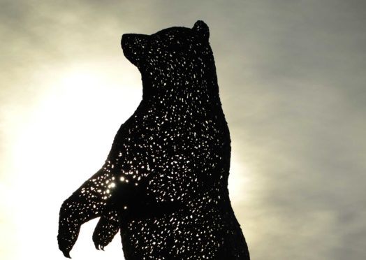 Andy Scott Giant Bear Sculpture at Dunbar Hallhill Development, East Lothian