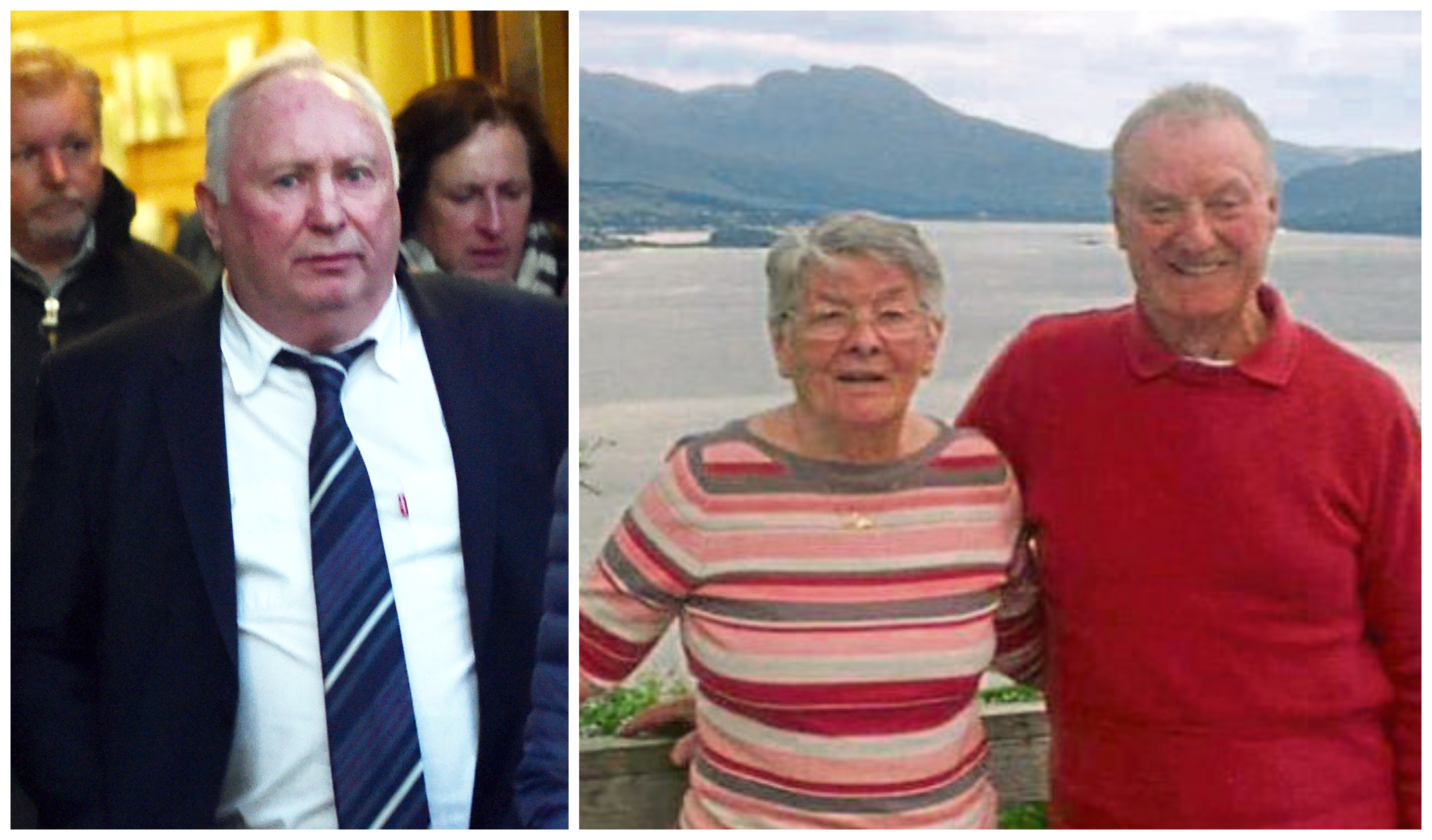Gerald Clark, left, was convicted of causing the death of Mary Allan, pictured right with husband Ian.