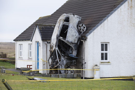 The scene at Barvas in the Western Isles