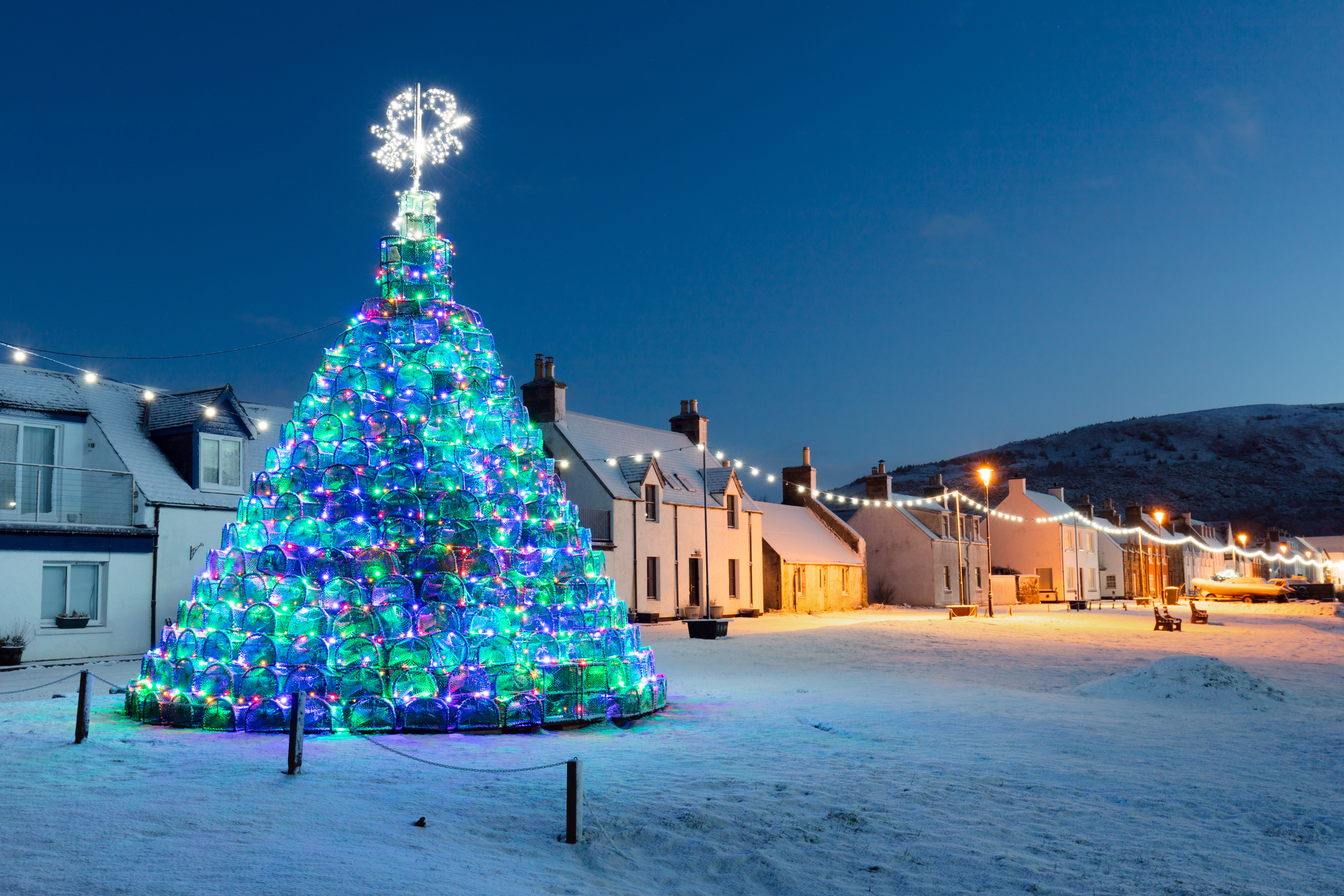 The now famous Ullapool lobster creel Christmas tree