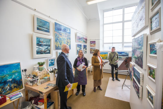 A scene from the WASPS opening, Inverness Creative Campus.