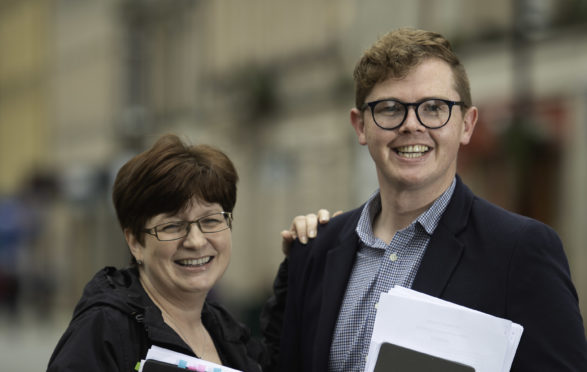 Elgin Bid chief executive Gill Neill and chairman Richard Cumming.