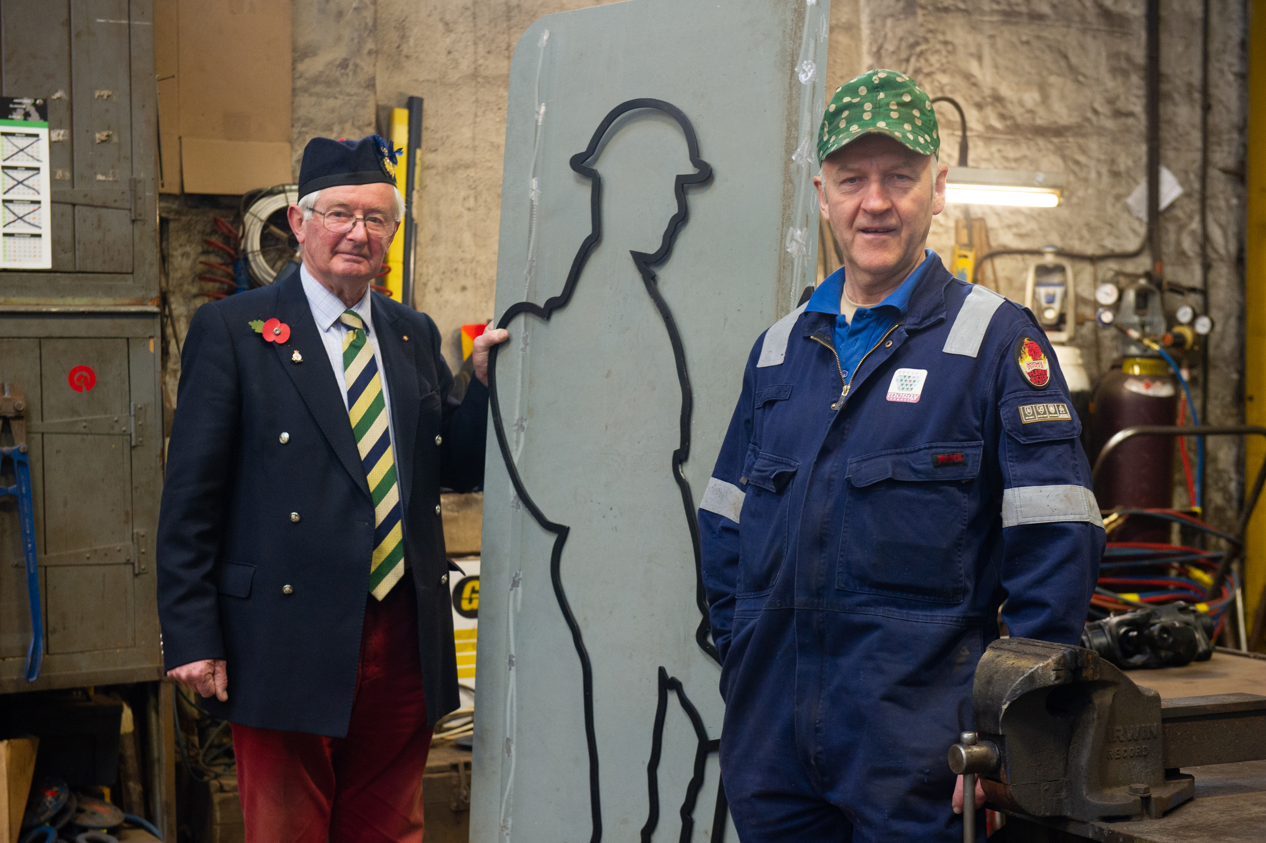 Lord Lieutenant of Moray Grenville Johnston with Moray Council blacksmith Gordon Masson.  Picture by Jason Hedges.
