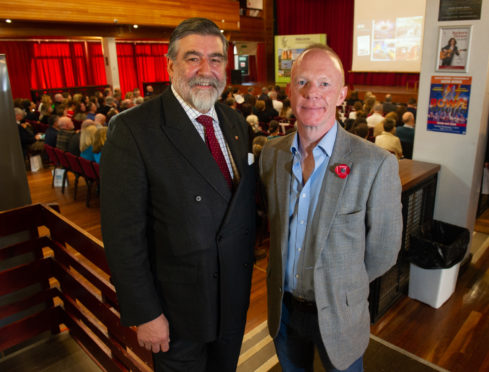 Pictures by JASON HEDGES    
Pictures show left Lord John Thurso Chairman at Visit Scotland and Moray Speyside Tourism Laurie Piper (Tourism Operations Manager) at the Moray Speyside Tourism Conference. 
Pictures by JASON HEDGES